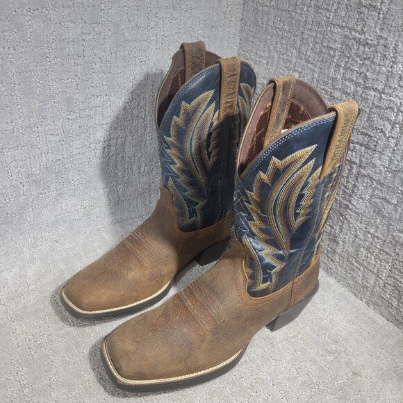 Durango Westward Men's Size 10M US Brown Blue Leather Western Boots DDB0354 - Picture 12 of 12